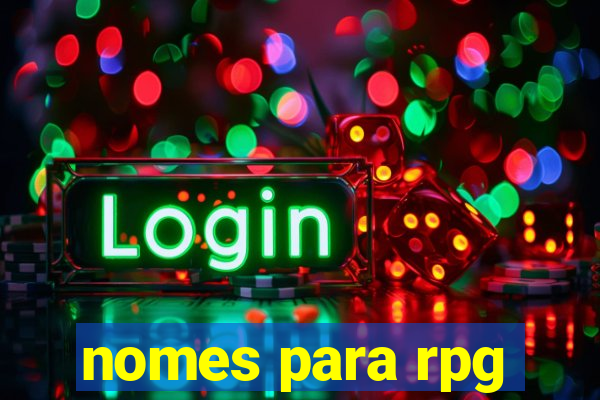 nomes para rpg